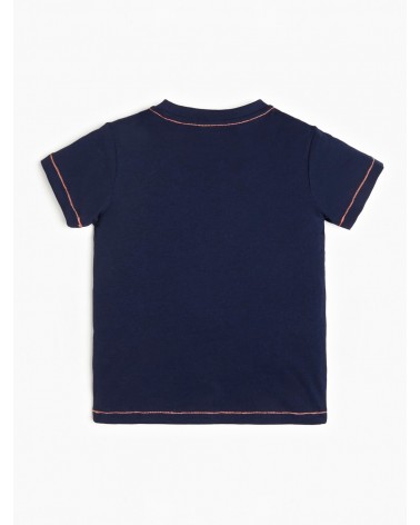 Guess T Shirt a Manica Lunga Bambino Blu Navy 